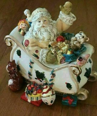 Waterford Holiday Heirlooms Georgian Santa Christmas Candy Jar