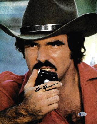 Burt Reynolds Signed 11x14 Smokey And The Bandit Photo - On Radio Beckett Bas