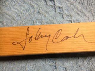 Nos Signed Johnny Cash Wooden Train Whistle