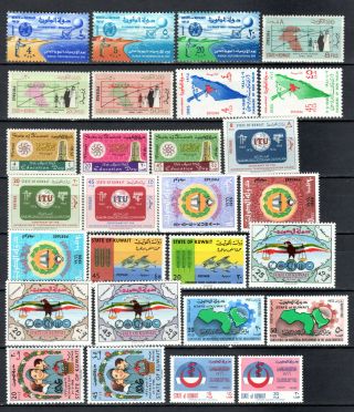 Kuwait 1965 - 1966 Selection Of Complete Sets Of Mnh Stamps Unmounted