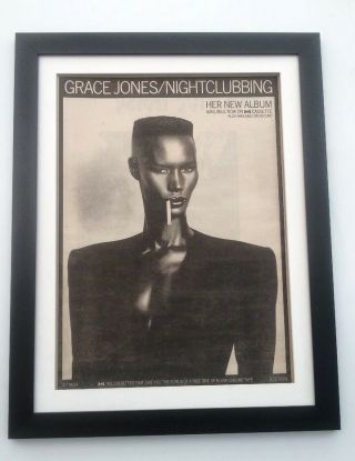 Grace Jones Nightclubbing 1976 Poster Ad Framed Fast World Ship