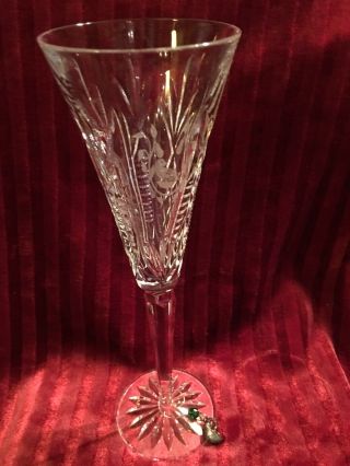 Waterford Crystal Flute 12 Days Of Christmas A Partridge In A Pear Tree Euc