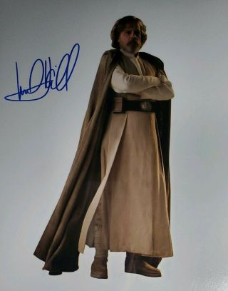 Mark Hamill Hand Signed 8x10 Photo W/holo Star Wars