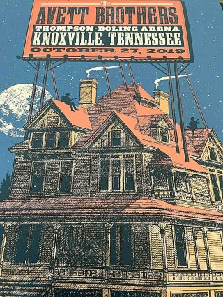 The Avett Brothers Knoxville Tn Screen Print Poster Oct 27 2019 Rare Ap