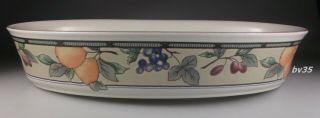 Mikasa Garden Harvest Cac29 Oval Vegetable Serving Bowl 10 1/2 " - Perfect