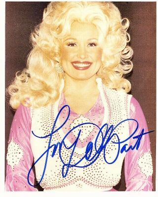 Dolly Parton Signed Autographed 8x10 Inch Photo Certificate Of Authenticity
