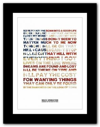 ❤ Bruce Springsteen - Darkness On The Edge Of Town ❤ Poster Art Print - 4 Sizes