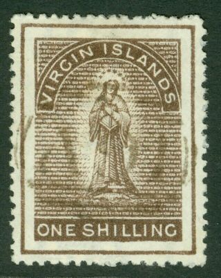 Sg 41 British Virgin Islands 1887 - 89.  1/ - Brown.  Very Fine Cat £70.  Rps Cert