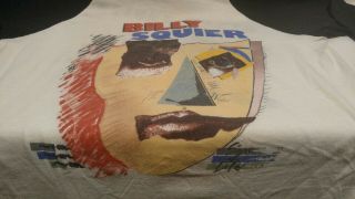 Billy Squier 1984 100 Vintage 3/4 Slv.  T Shirt Xl Signs Of Life Tour