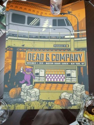 Dead & And Company Poster 2019 Msg York 11/01 Fall Nyc Signed And Numbered