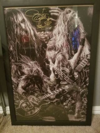 Autographed And Framed Zakk Wylde 2018 Ozzy Osbourne No More Tours 2 Poster
