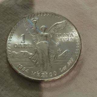 1984 1 Oz.  Mexican Libertad.  999 Fine Silver Gem Bu Coin From Tube Last 1