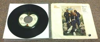 The Beatles Ballad Of John & Yoko Apple Records 45 Album Vinyl Picture Sleeve