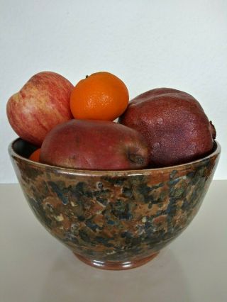 Iridescent Glaze Bill Metcalf Hand Thrown California Studio Art Pottery Bowl