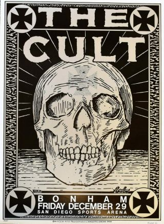 The Cult Concert Poster Frank Kozik Signed San Diego 1989