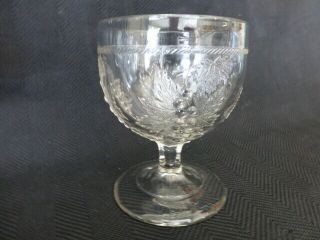 Antique Currant Early American Pattern Glass Buttermilk Goblet Or Open Sugar