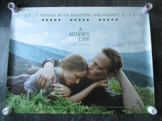 A Hidden Life Uk Movie Poster Quad Double - Sided 2019 Cinema Poster Rare