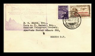 Dr Jim Stamps Airmail First Flight Mexico City Tapachula Tied Cover
