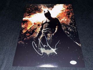 Christian Bale Signed 11x14 Photo Batman Dark Knight Rises Psa Jsa