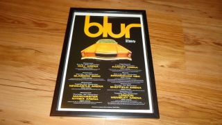 Blur 1997 Tour - Framed Press Release Promo Advert