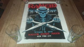 Rancid 10/19/19 Madison Square Garden Msg Autographed Poster Misfits