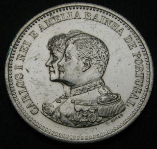 Portugal 200 Reis 1898 - Silver - Discovery Of India - Carlos I.  - 114