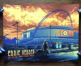 Eddie Vedder Pearl Jam London Uk 2019 Dan Mumford Art Official Concert Poster Se