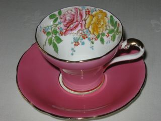 Aynsley Pink Teacup & Saucer Roses Tea Cup