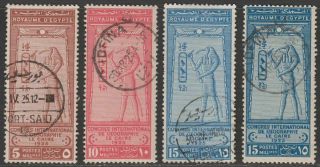 Egypt 1925 International Geographical Congress Set Sg123 - 125