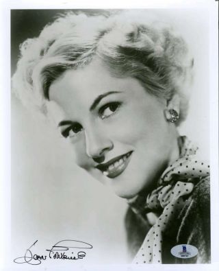 Joan Fontaine Bas Beckett Authentication Hand Signed 8x10 Photo Autograph
