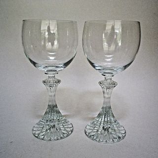 2 Mikasa The Ritz Crystal Wine Glasses 6.  5 "