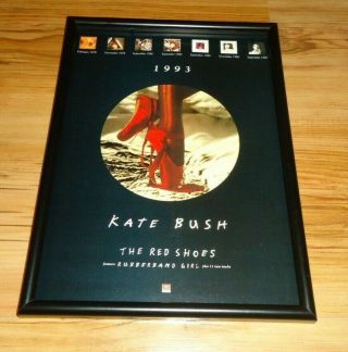 Kate Bush The Red Shoes - Framed Press Release Promo Poster