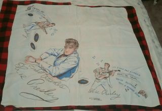 Elvis Presley Enterprises 1956 Vintage Signature Silk Scarf Love You Hound Dog
