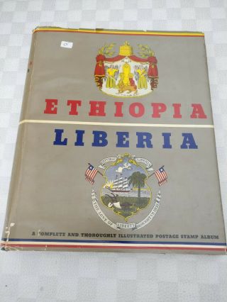 Ethiopia And Liberia Stamp Album With Stamps In