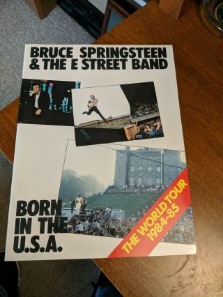 Bruce Springsteen 1984 / 1985 Born In The Usa World Tour Program Book / Nm 2 Mnt