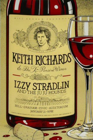 Keith Richards And The X - Pensive Winos Izzy Stradlin Concert Poster 1993