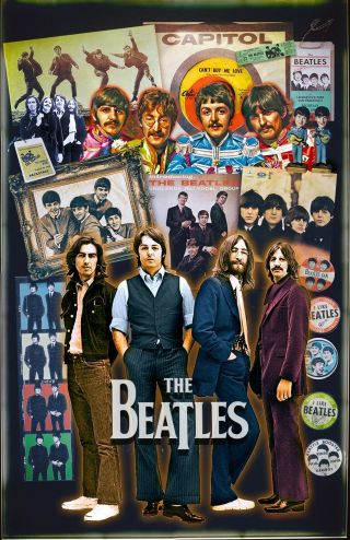 Beatles Tribute Poster - 11x17 " Vivid Colors