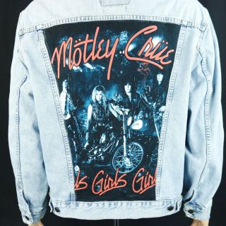 Motley Crue Levis Denim Jean Jacket Girls Girls Girls Tommy Lee Blue Mens Xlarge
