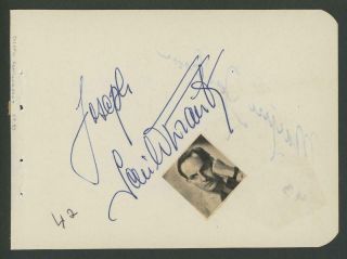 Joseph Schildkraut Signed Album Page | " Diary Of Anne Frank " - Autograph