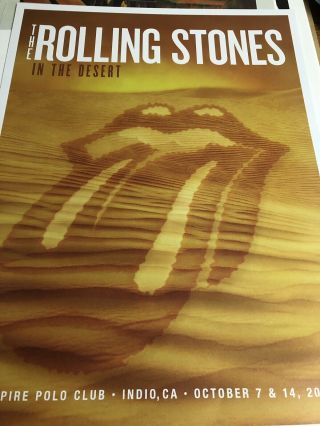 Rolling Stones In The Desert Poster Numbered From Concert Empire Polo Club