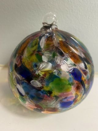 Glass Eye Studio Hand Blown Art Glass Christmas Ornament Ball