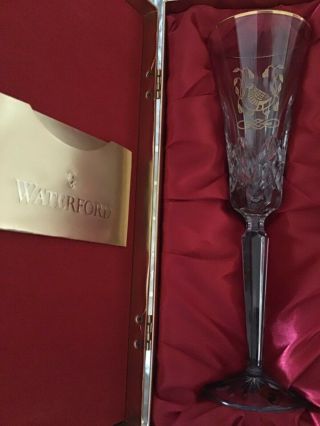 Waterford Lismore Partridge In A Pear Tree 12 Days Of Christmas Flute Glass