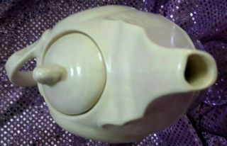 E & R Erphila Czecho Slovakia Bohemian Pottery Arts & Craft Seashell Teapot 3907 3