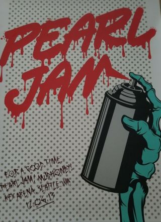 Pearl Jam Poster Seattle 2013 D Face Show Edition
