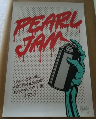 Pearl Jam Poster Seattle 2013 D Face Show Edition 2