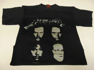 Rock T - Shirt Authentic Vintage Metallica 4 Faces Tour 1991 - 1992 Sz Medium
