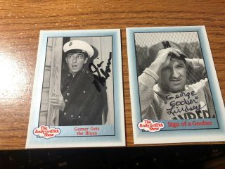 George Lindsey & Jim Nabors The Andy Griffith Show Autographed Trading Card