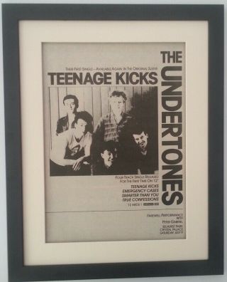 Undertones Teenage Kicks Farewell 1983 Poster Ad Framed Fast World Ship