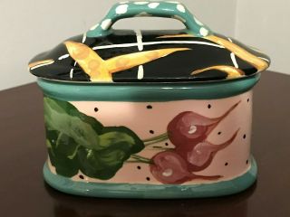 Droll Designs Small Hand - Painted Poacher Lidded Casserole Canister Sugar Bowl