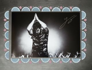 Foals Signed Unique Photo,  Yannis Philippakis Clapping